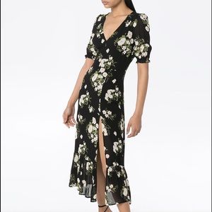 Reformation Nantes maxi slit dress in Celeste. Size 10.